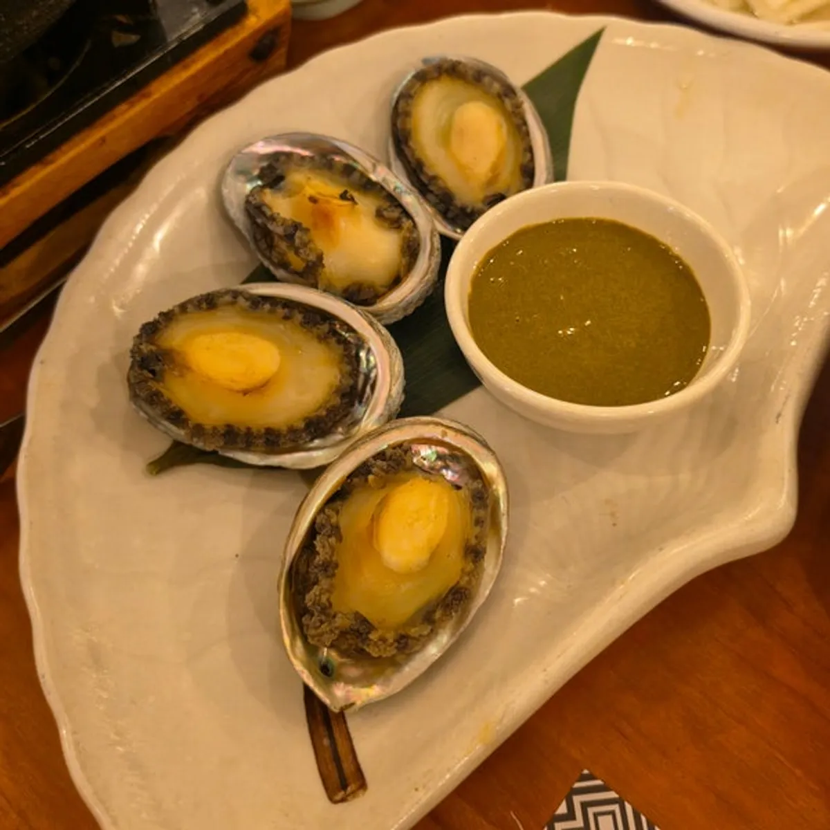 전복촌 전복찜 접시