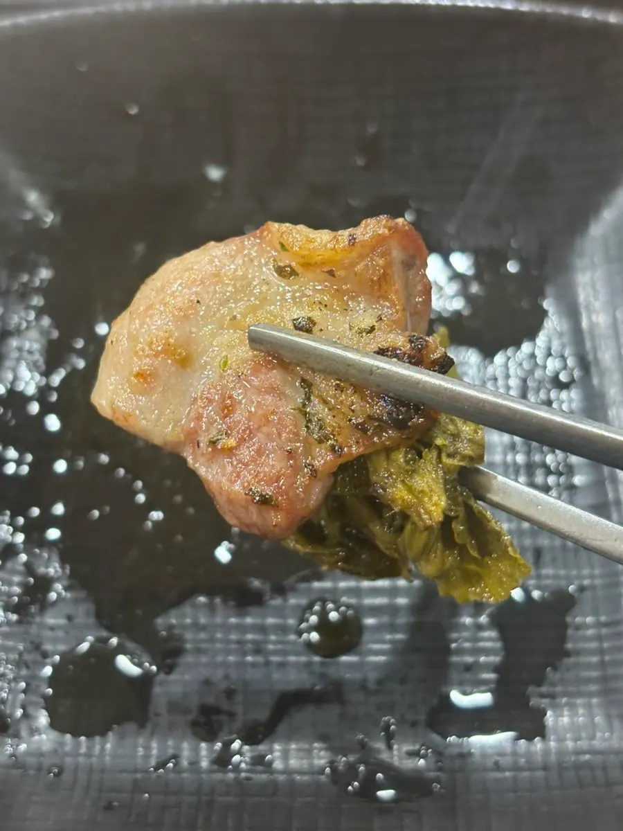 Pork neck cut into bite-sized pieces
