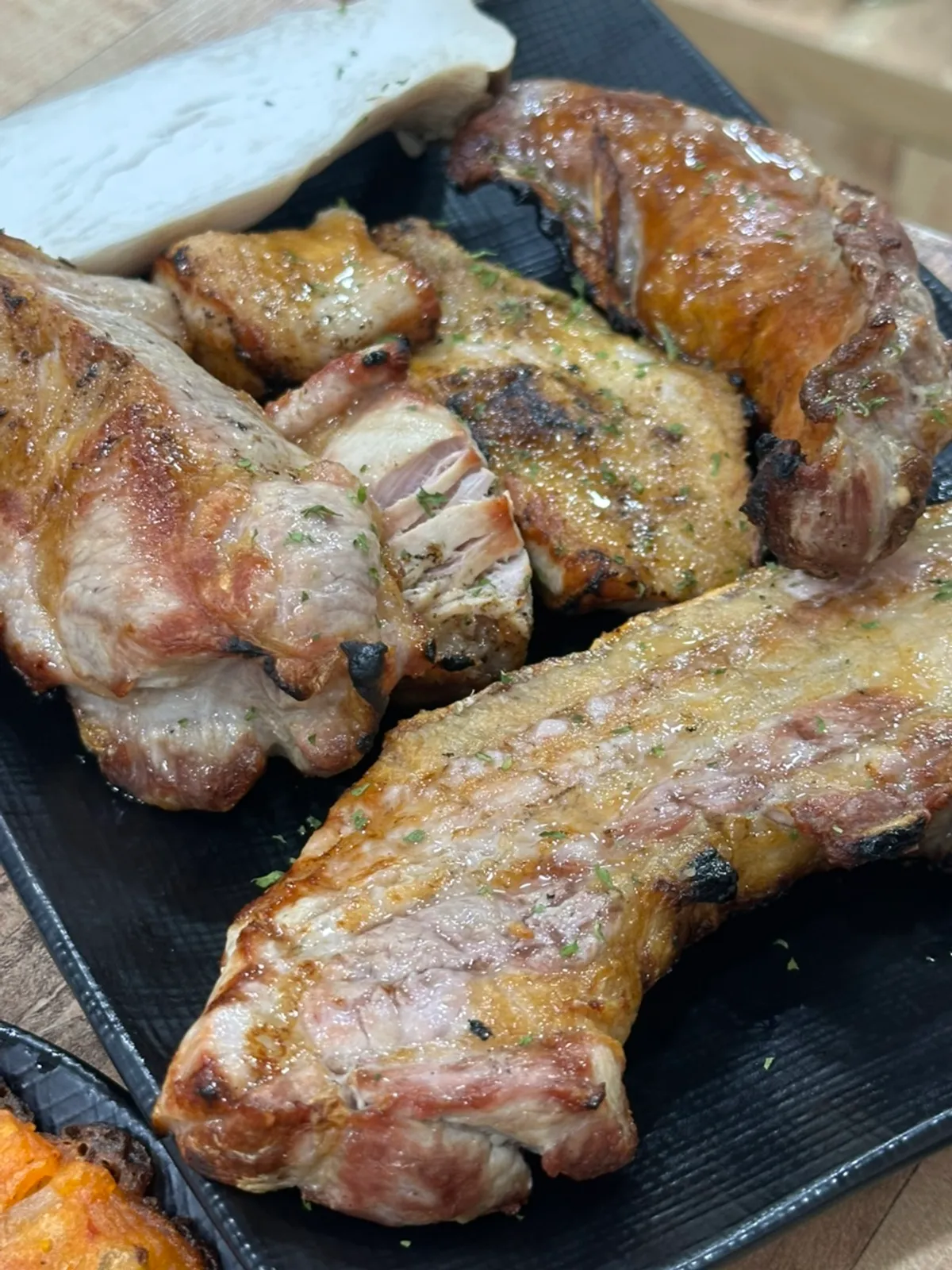 Pre-seared pork assortment platter