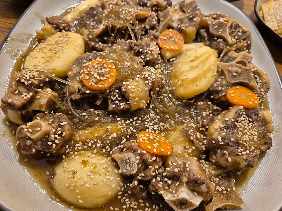 Oxtail meat picked off the bone