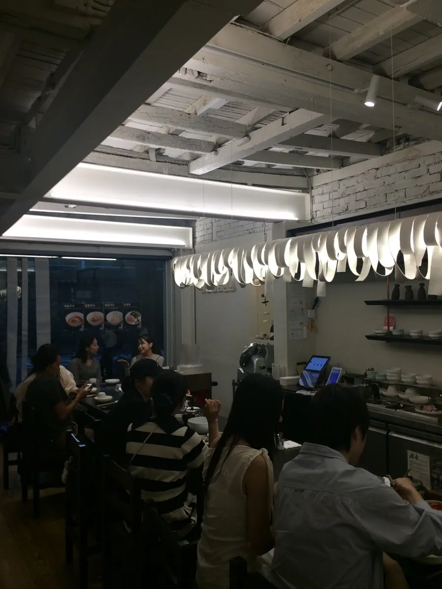 First-floor bar seating at Tanbaek