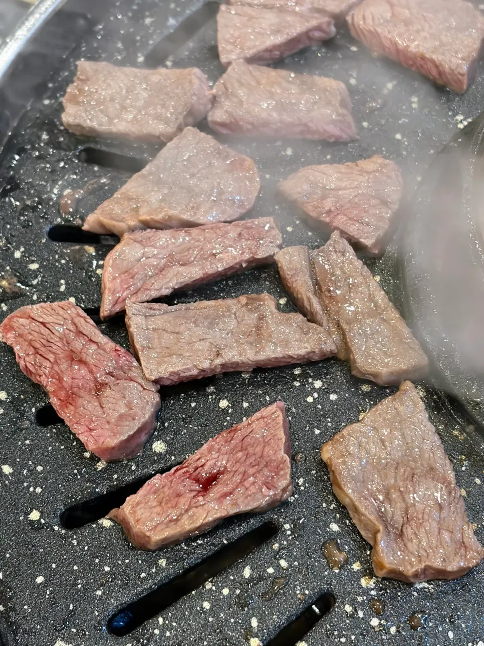 Different cuts grilled and compared side by side