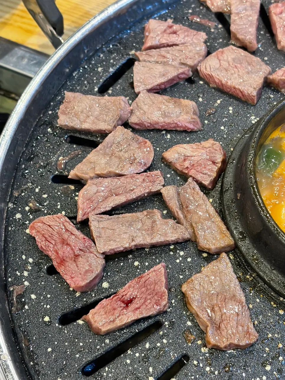 A cooked piece of chuck flap tail