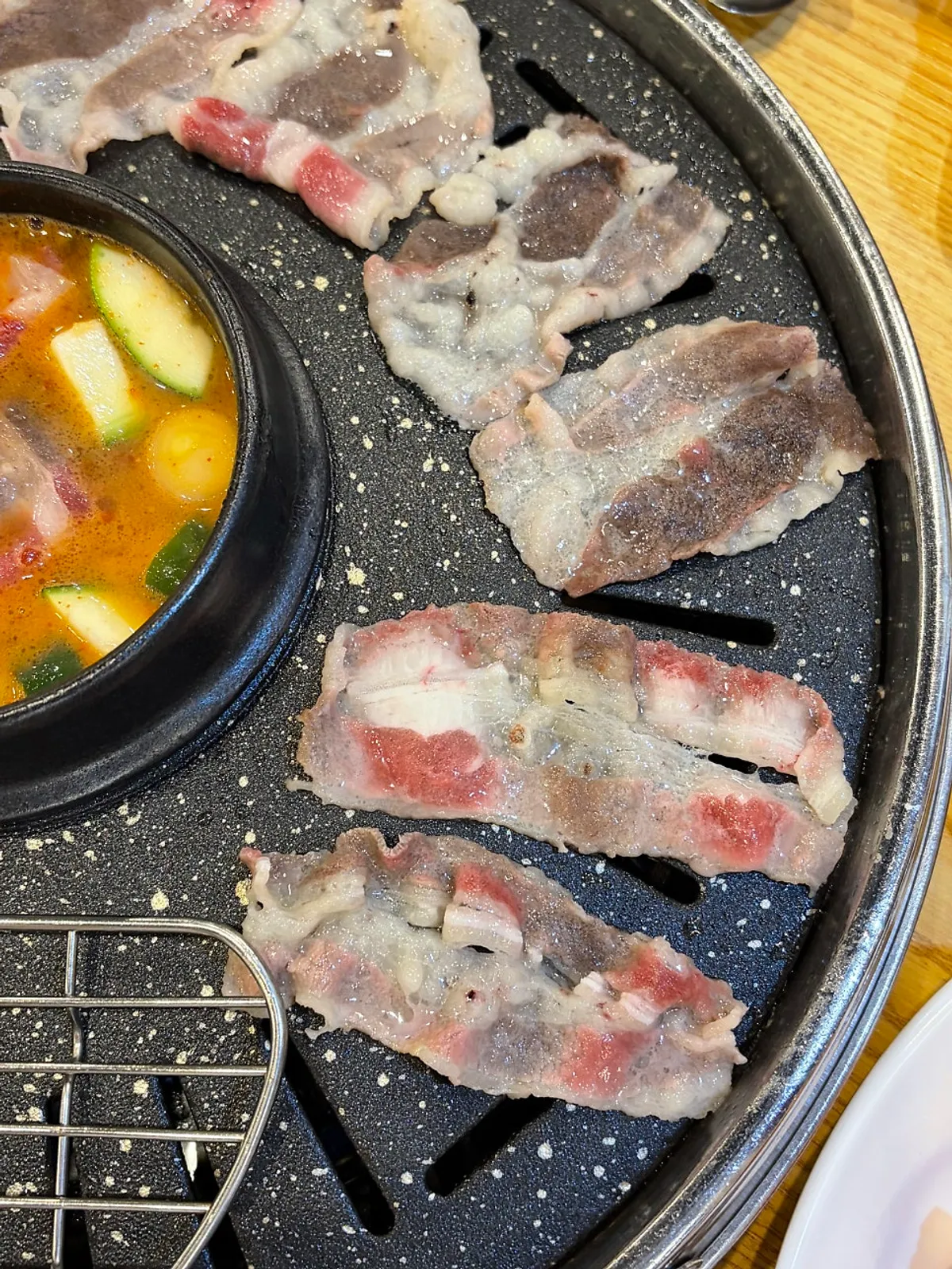 Thick cut of beef on the grill