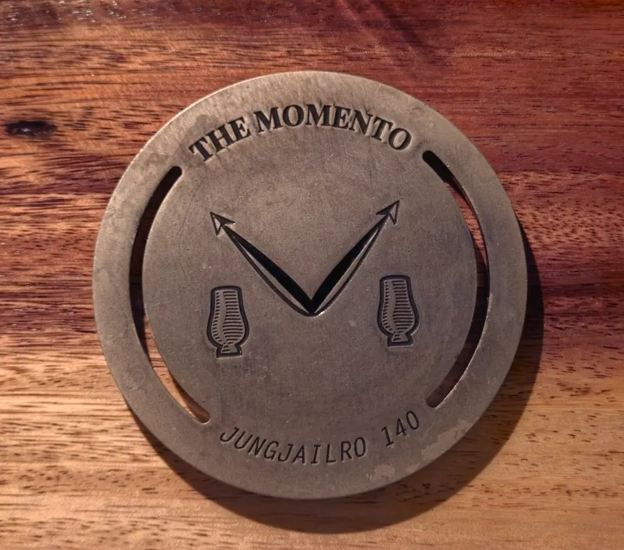 Coaster and wet towel presented from a box