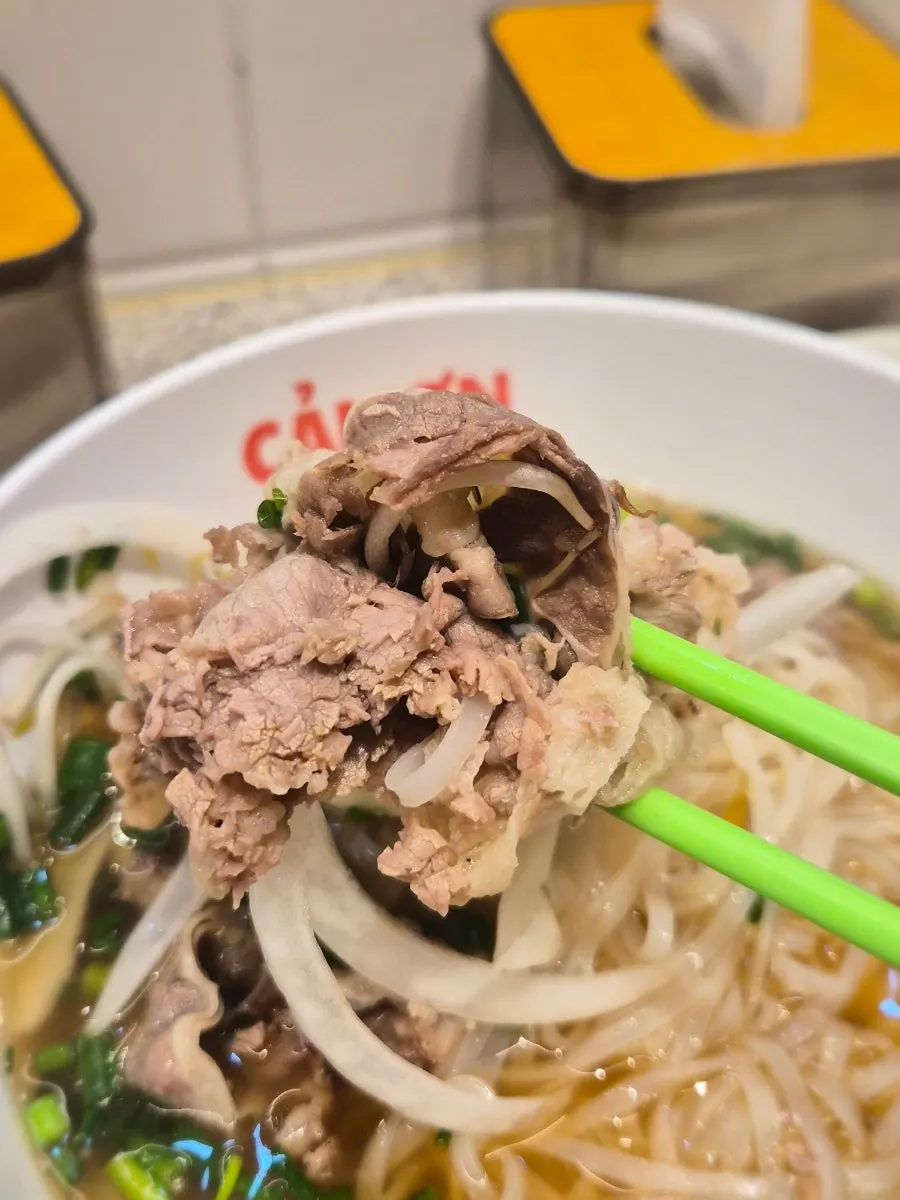 Ordered Kkamon pho and side dishes