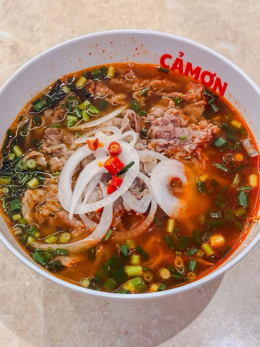 Ordered spicy brisket pho and fried rice