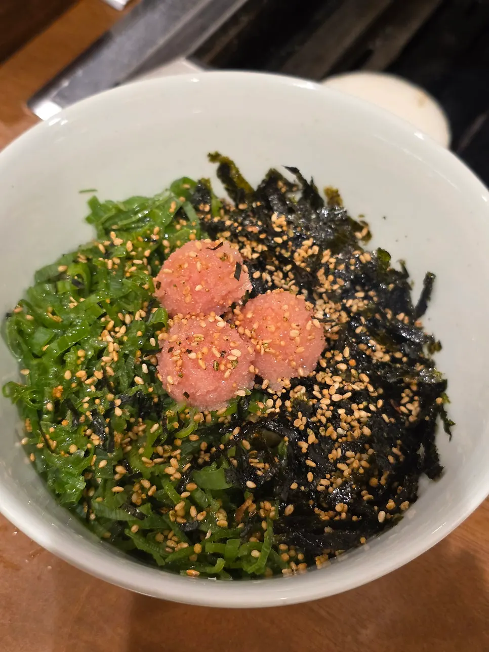 Mentaiko-pa-bap ordered as the finishing dish