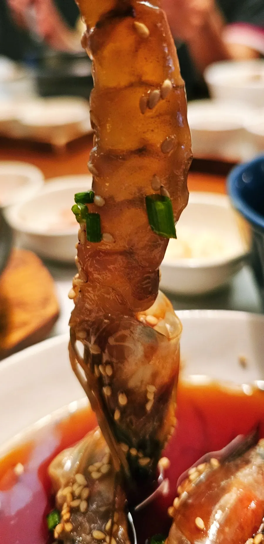 Soy-marinated shrimp butter rice and nurungji