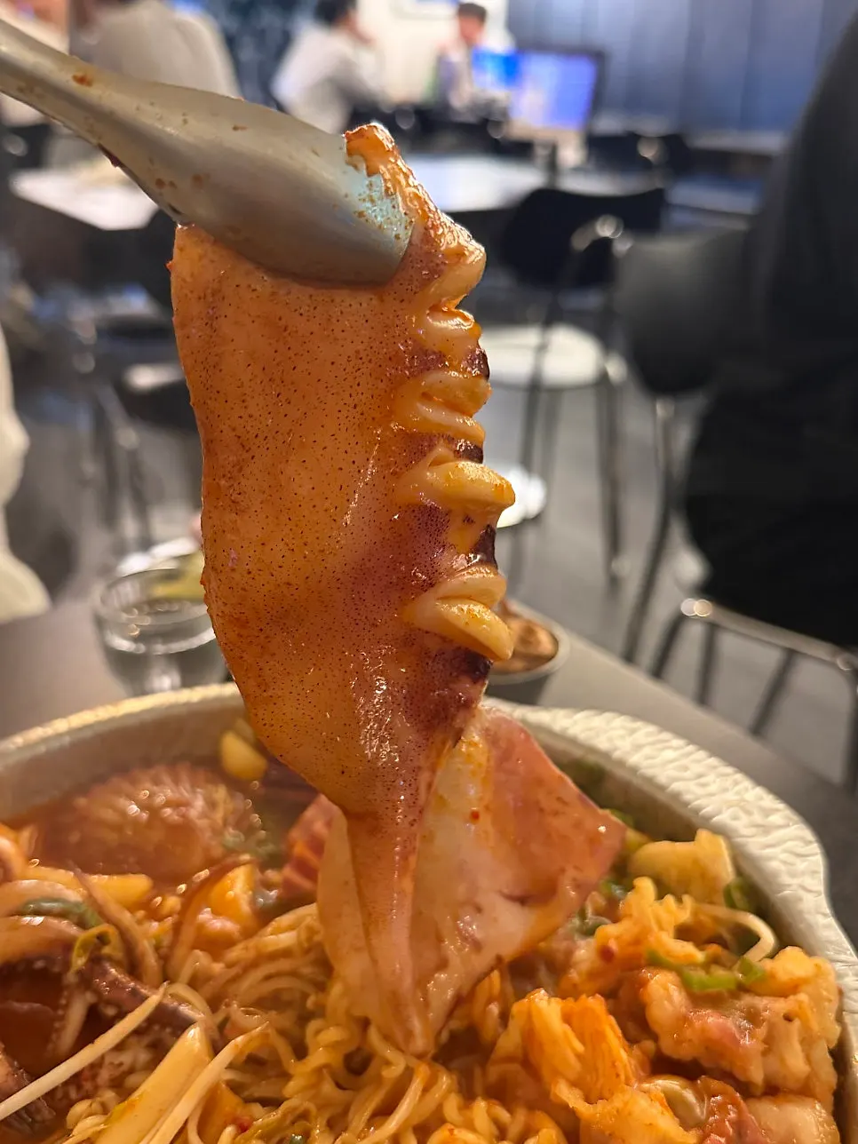 Seafood jjim with a whole squid