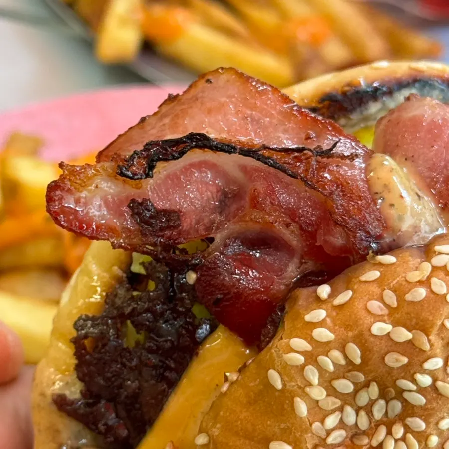 Meal at a new burger restaurant