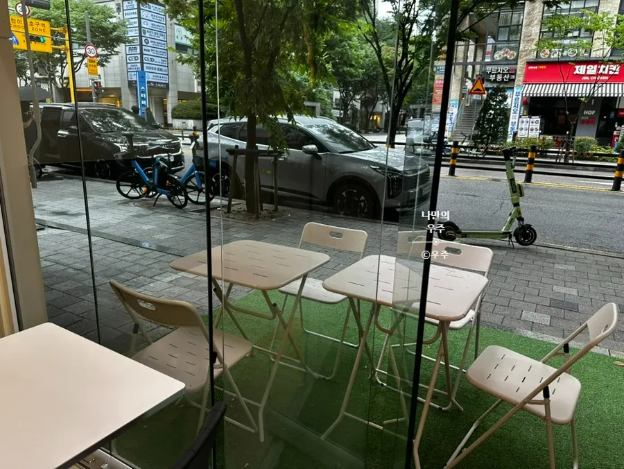 Clean seating in the newly opened restaurant