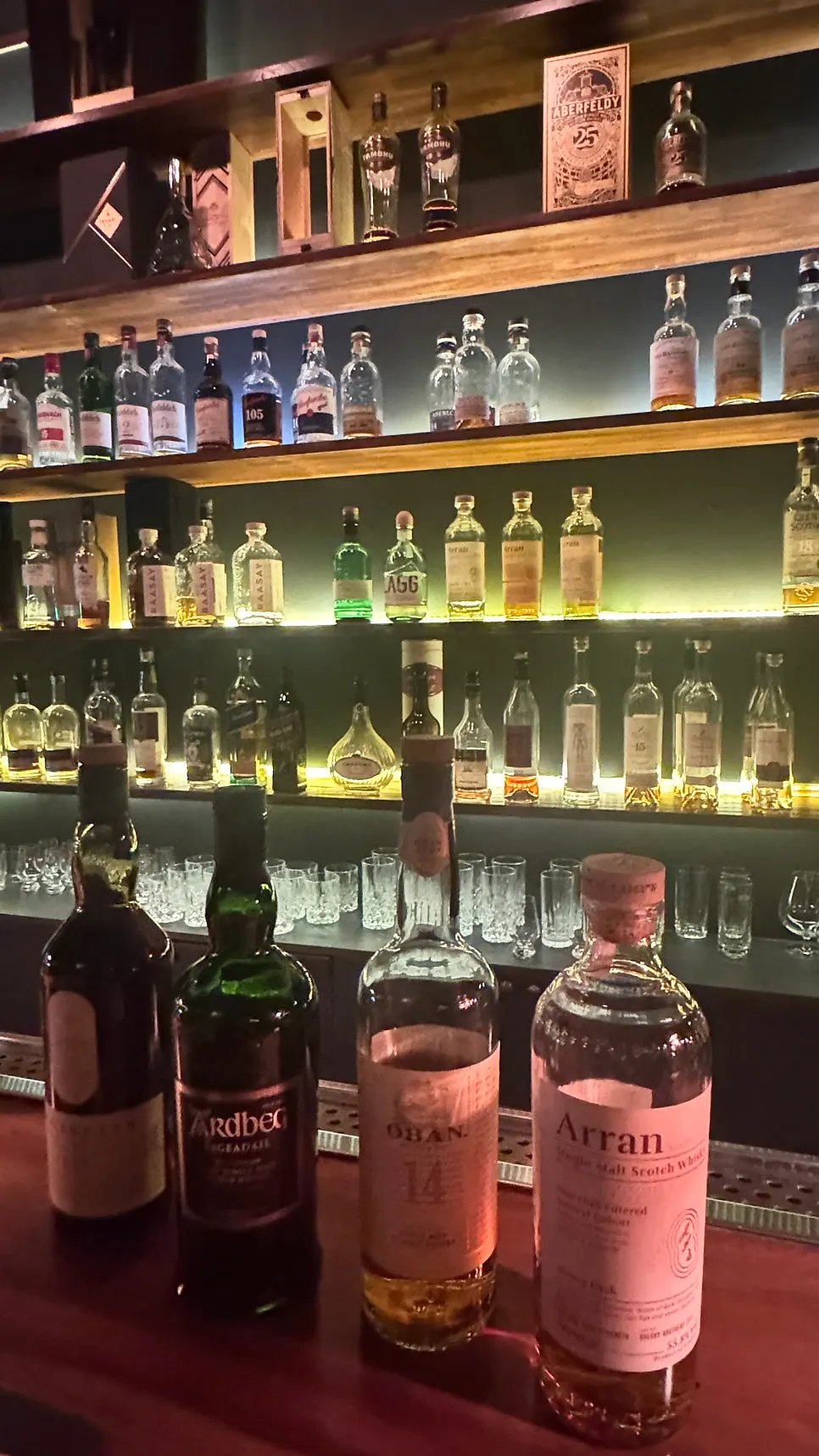 Whiskey ordering based on personal preferences