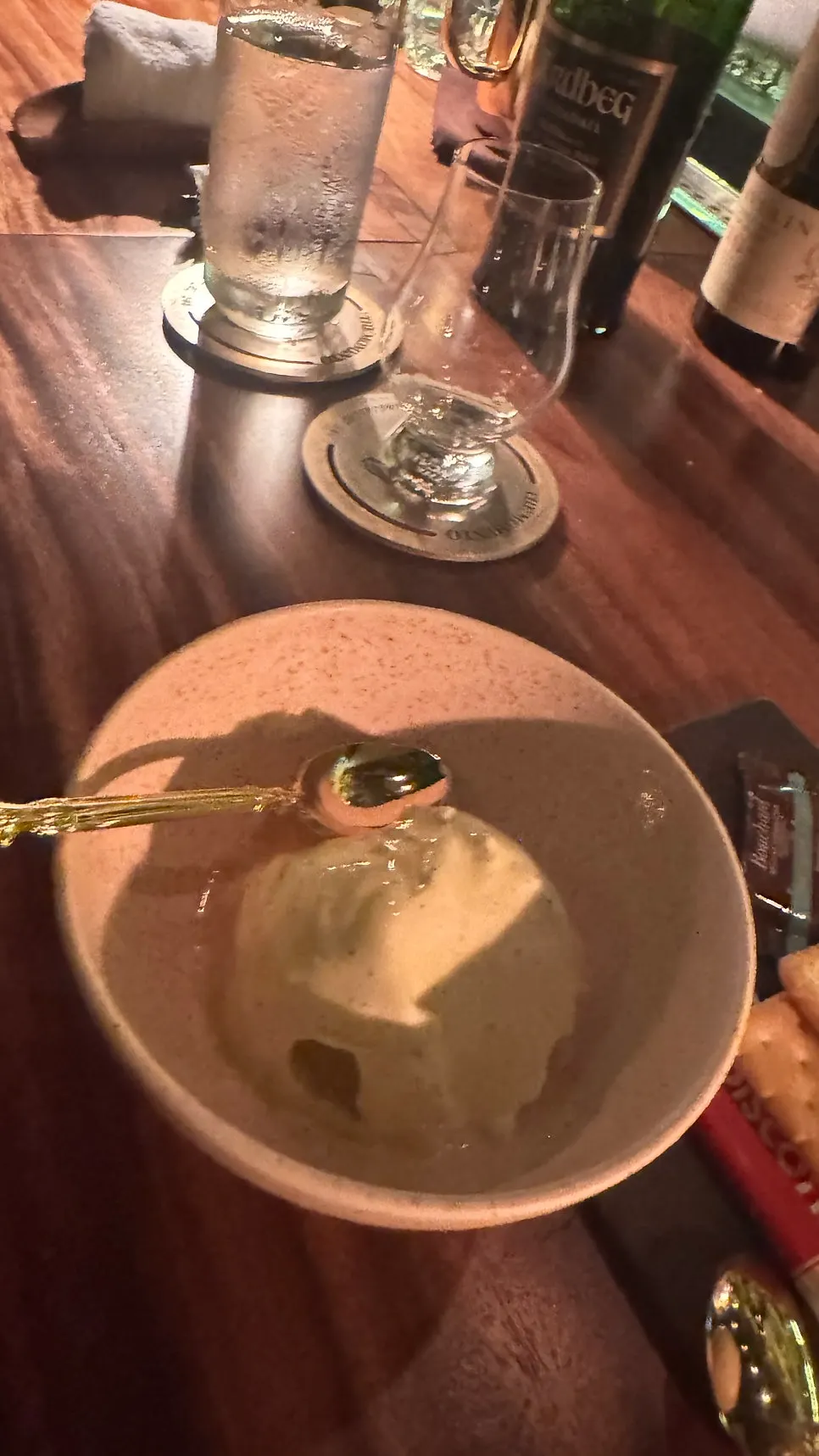 Vanilla ice cream dessert snack