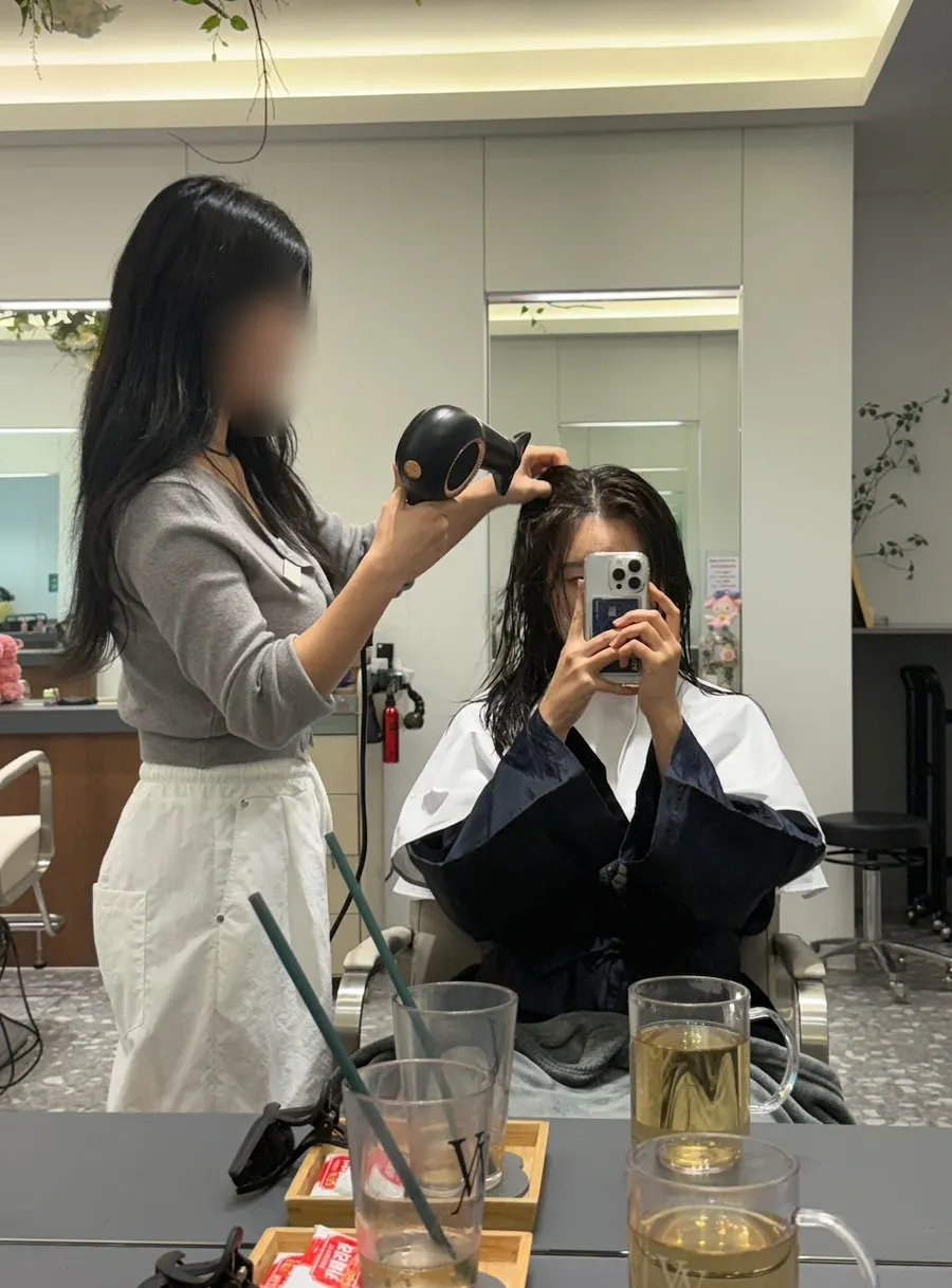 Designer drying hair