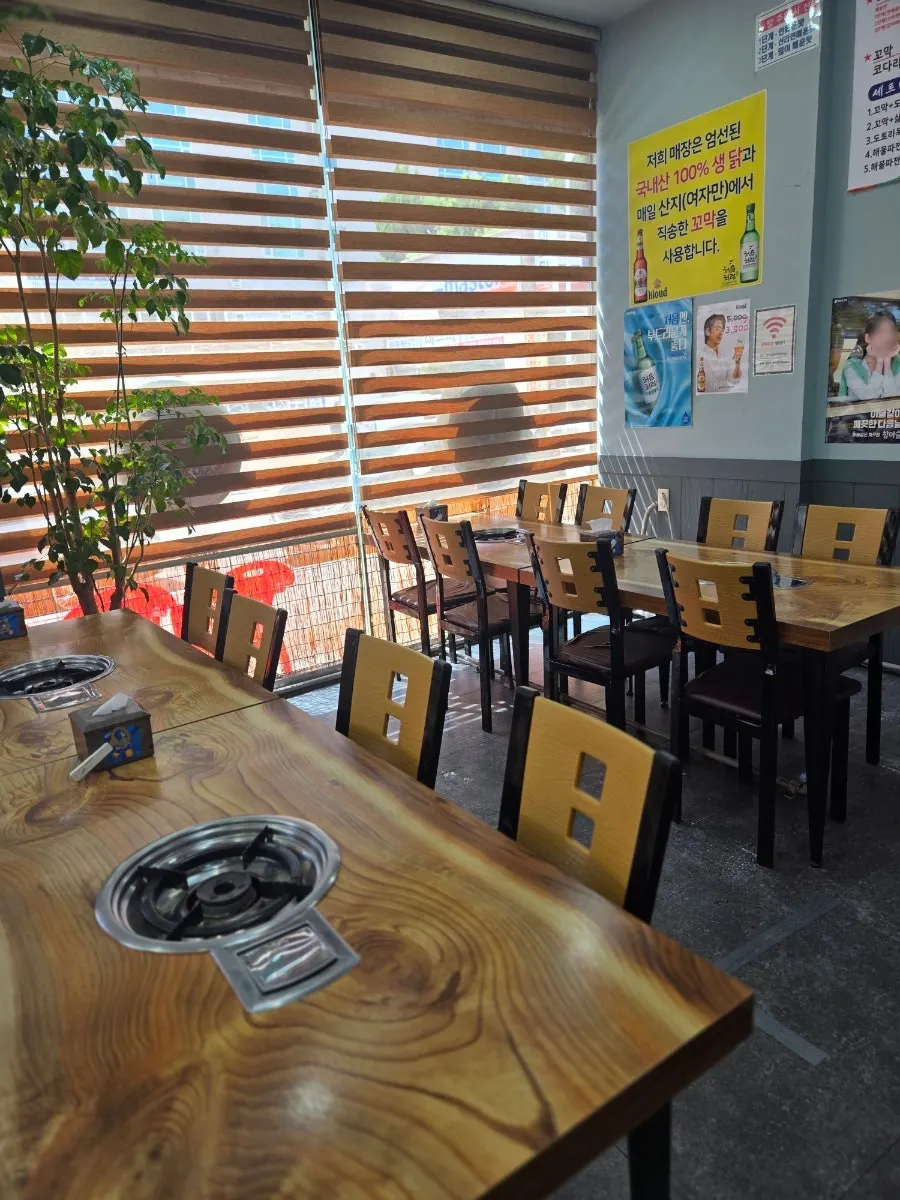 Dining hall with disinfection and sanitizing signage