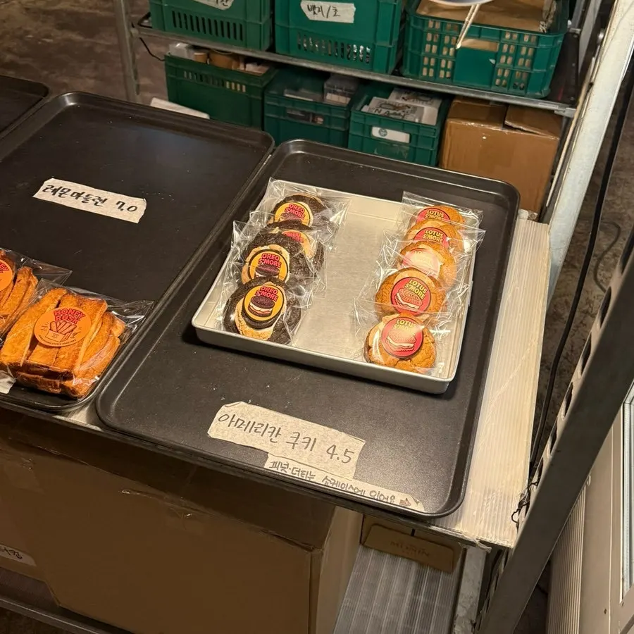 Cake display packed with fruit