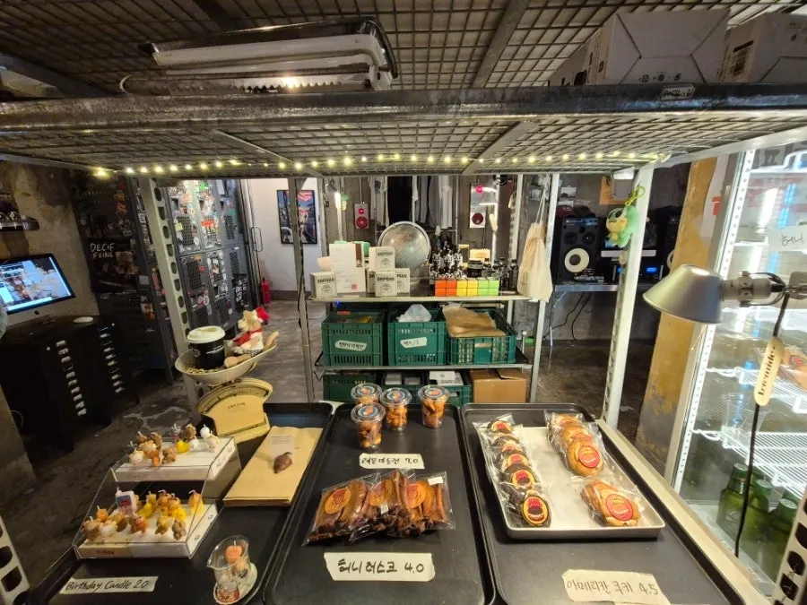 Basement order counter with local-style interior