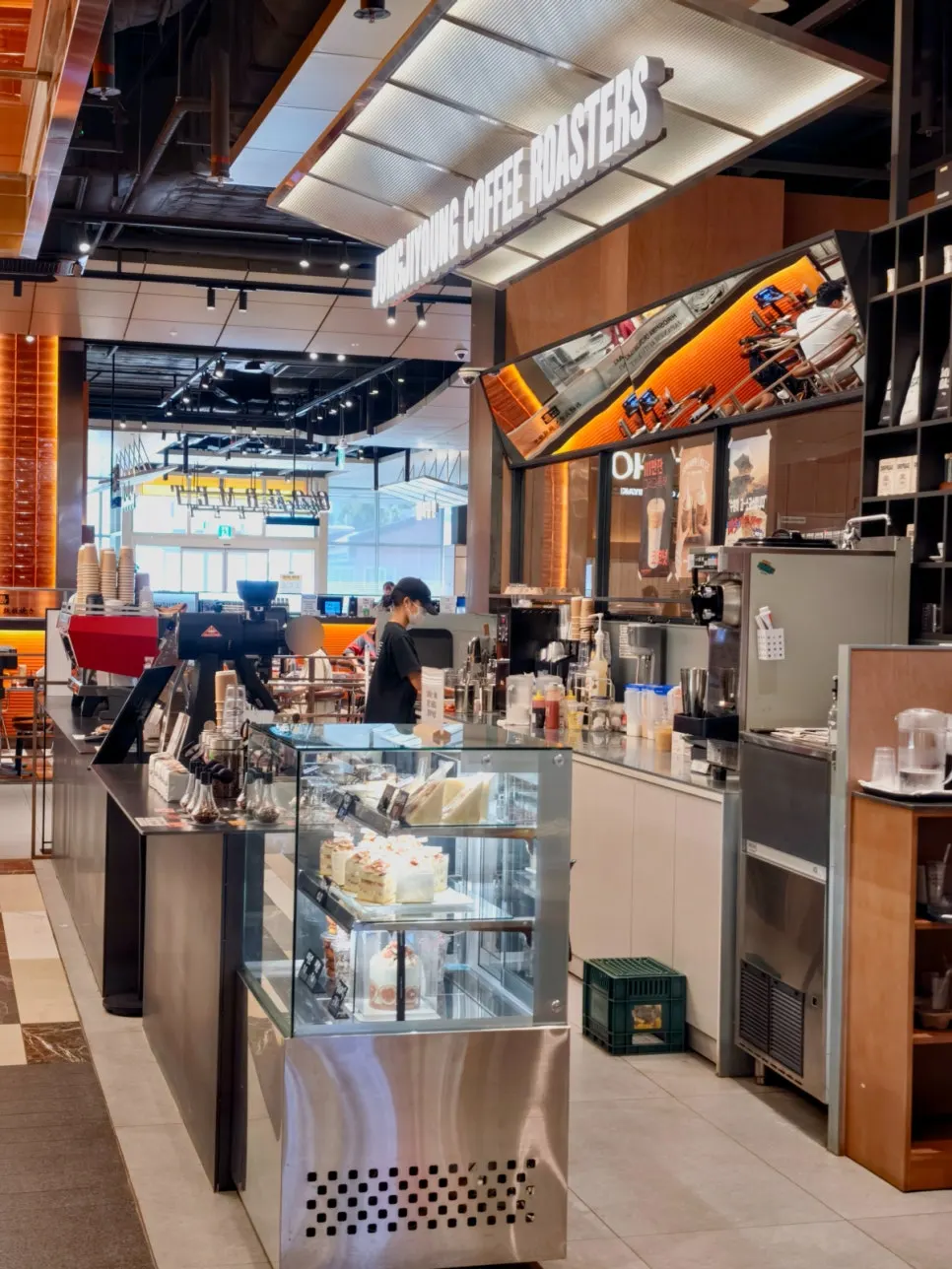 Modern interior styling of the café
