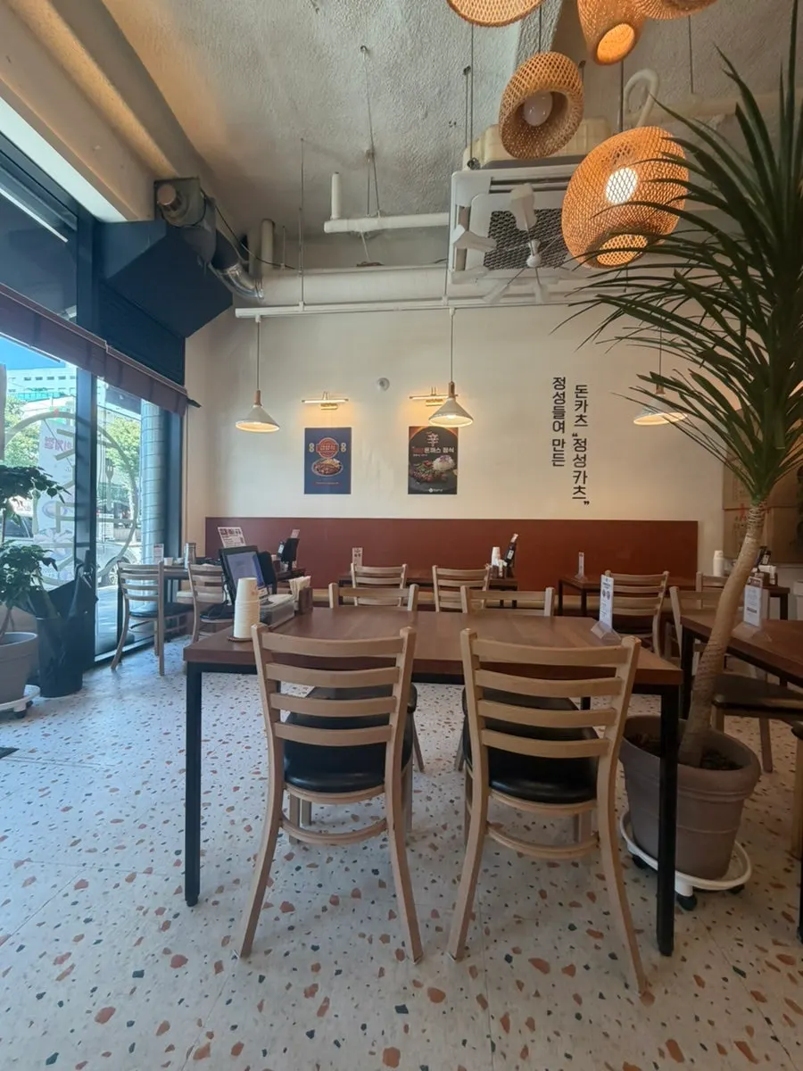 Interior view showing well-spaced tables