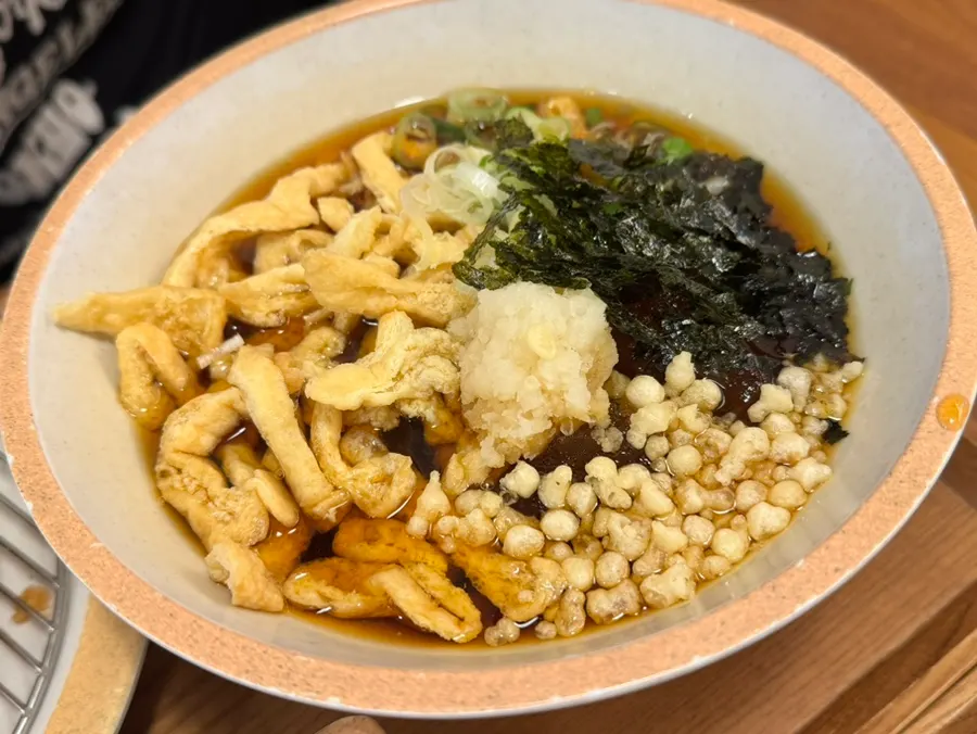 냉우동과 히레카츠 4p 조합