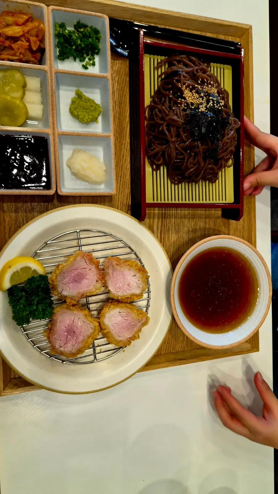 Generously portioned cold soba
