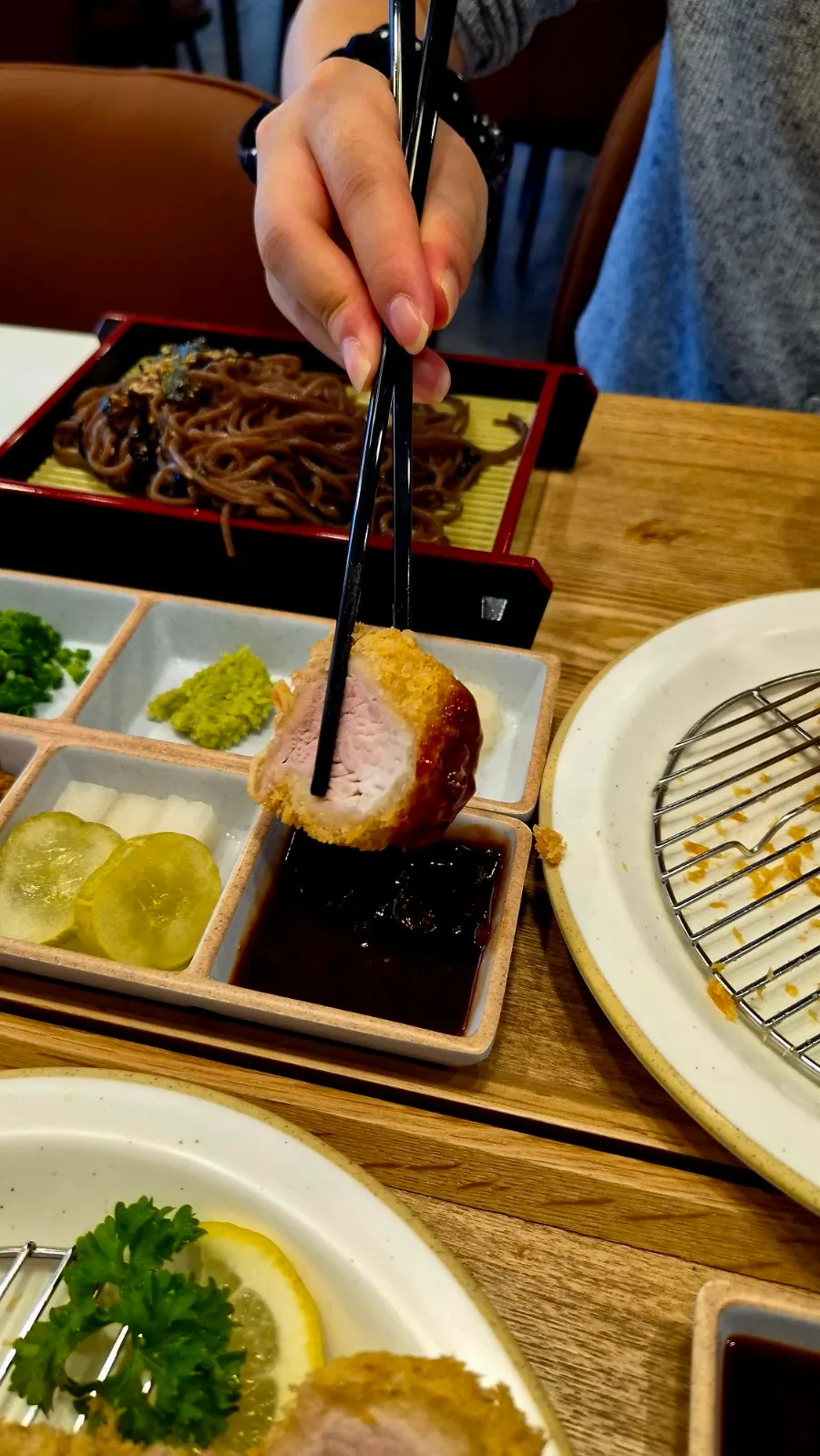Katsu served with wasabi