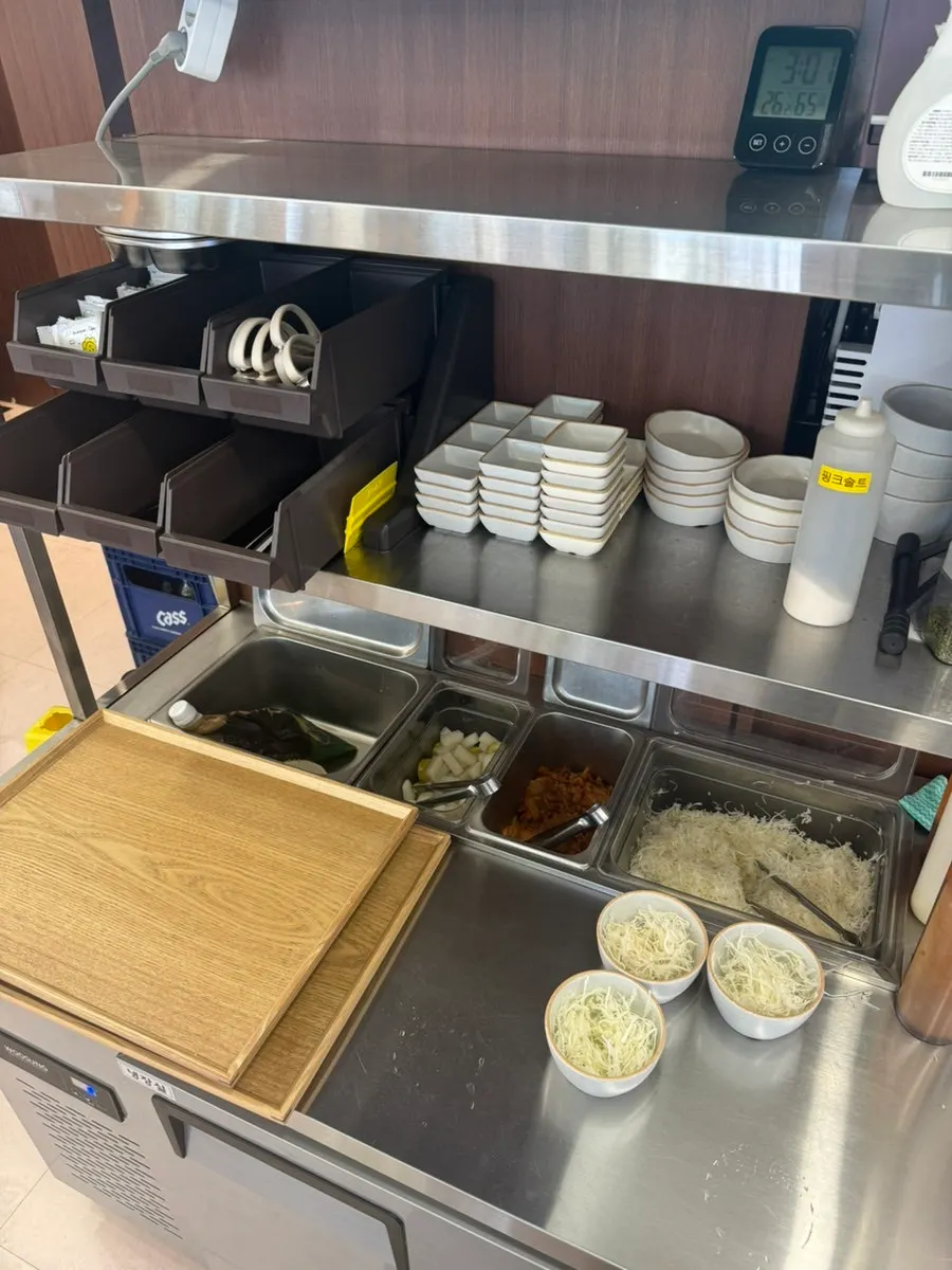 Self-bar set up in one corner of the restaurant