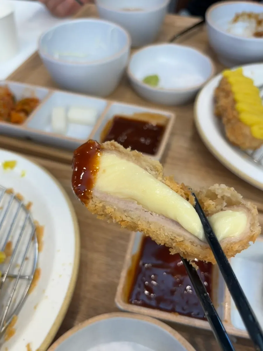 Tonkatsu dipped generously in tonkatsu sauce