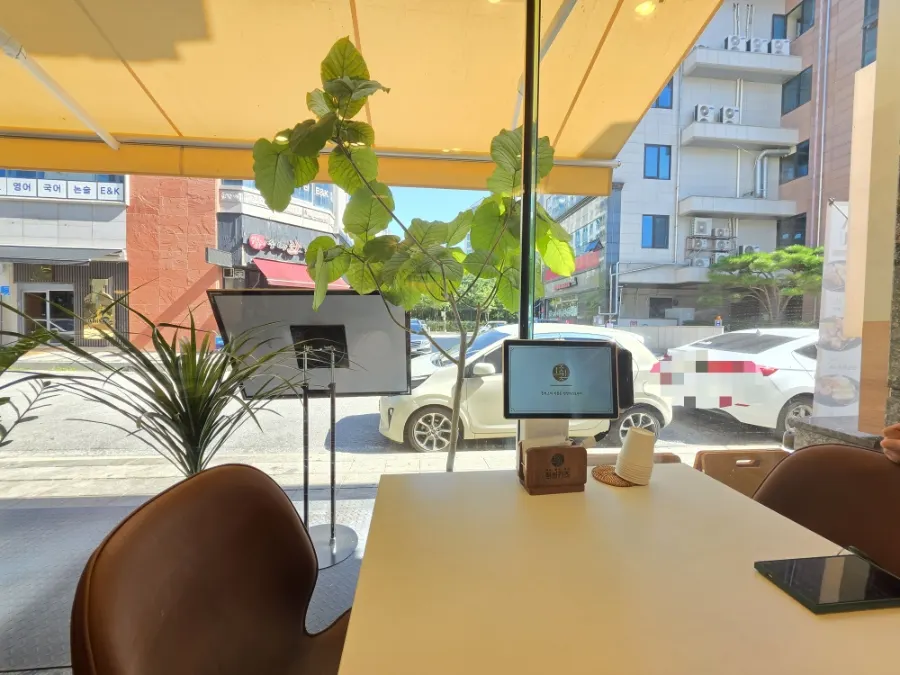 View of the dining room from a window seat