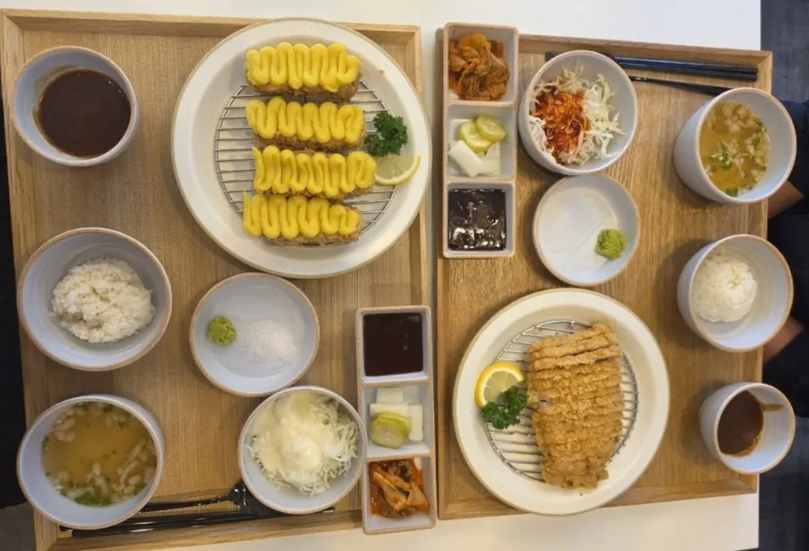 Side dish self-bar set up in the restaurant