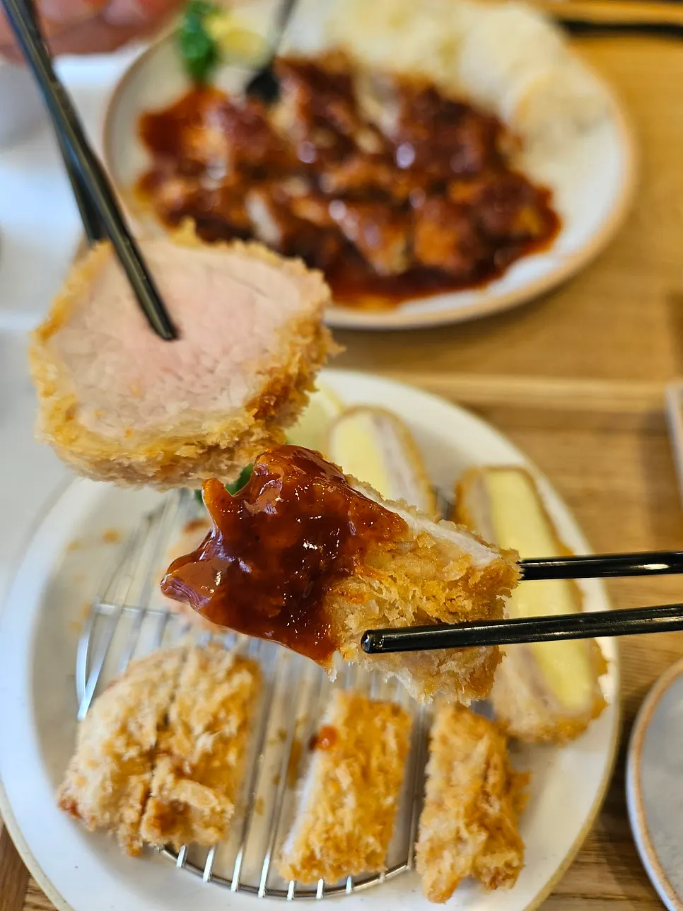 Curry served alongside the katsu