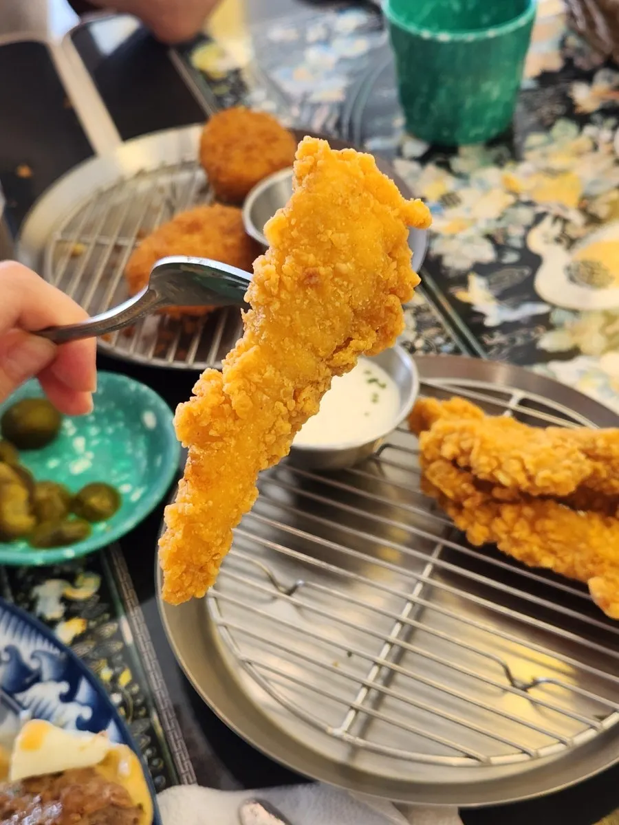 Crispy fried chicken tenders
