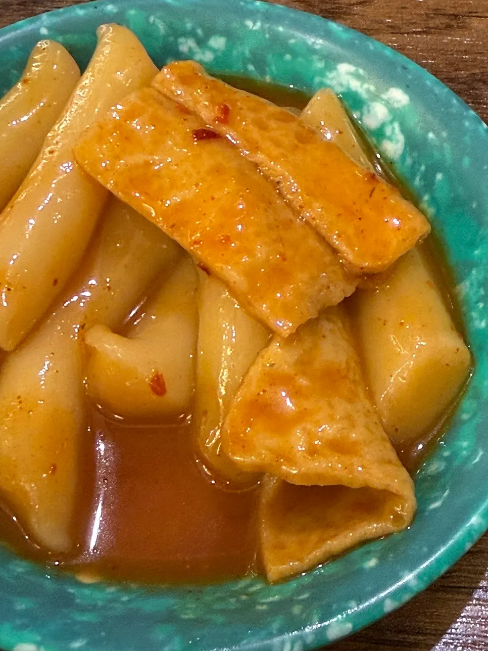 Close-up of the chewy free tteokbokki