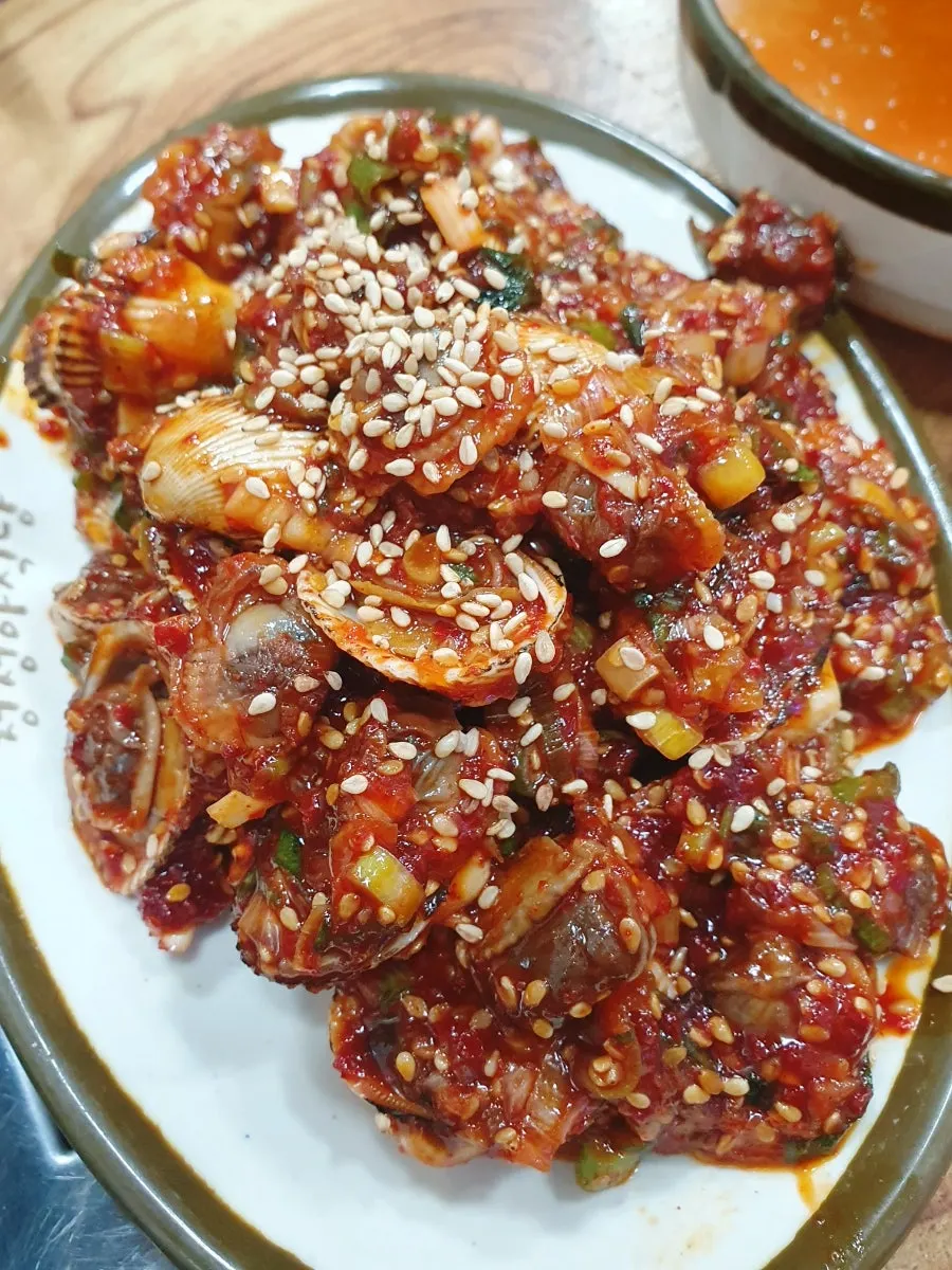 Dakbokkeumtang ordered at level 1, the non-spicy option