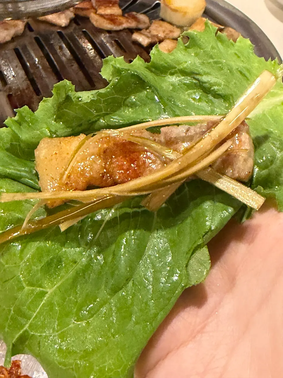 Samgyeopsal eaten together with mukeunji