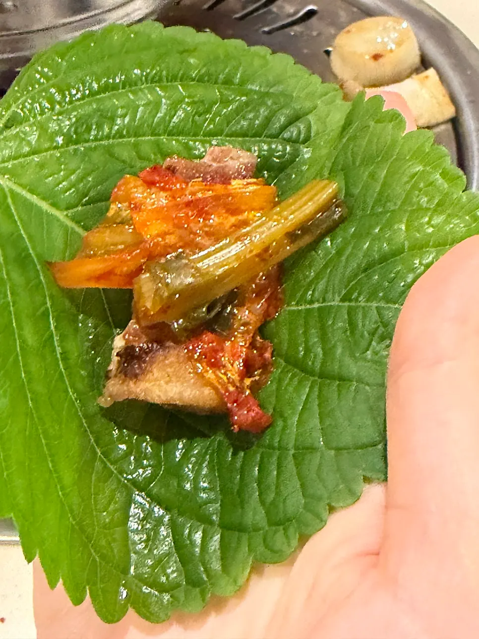 Samgyeopsal with side dishes