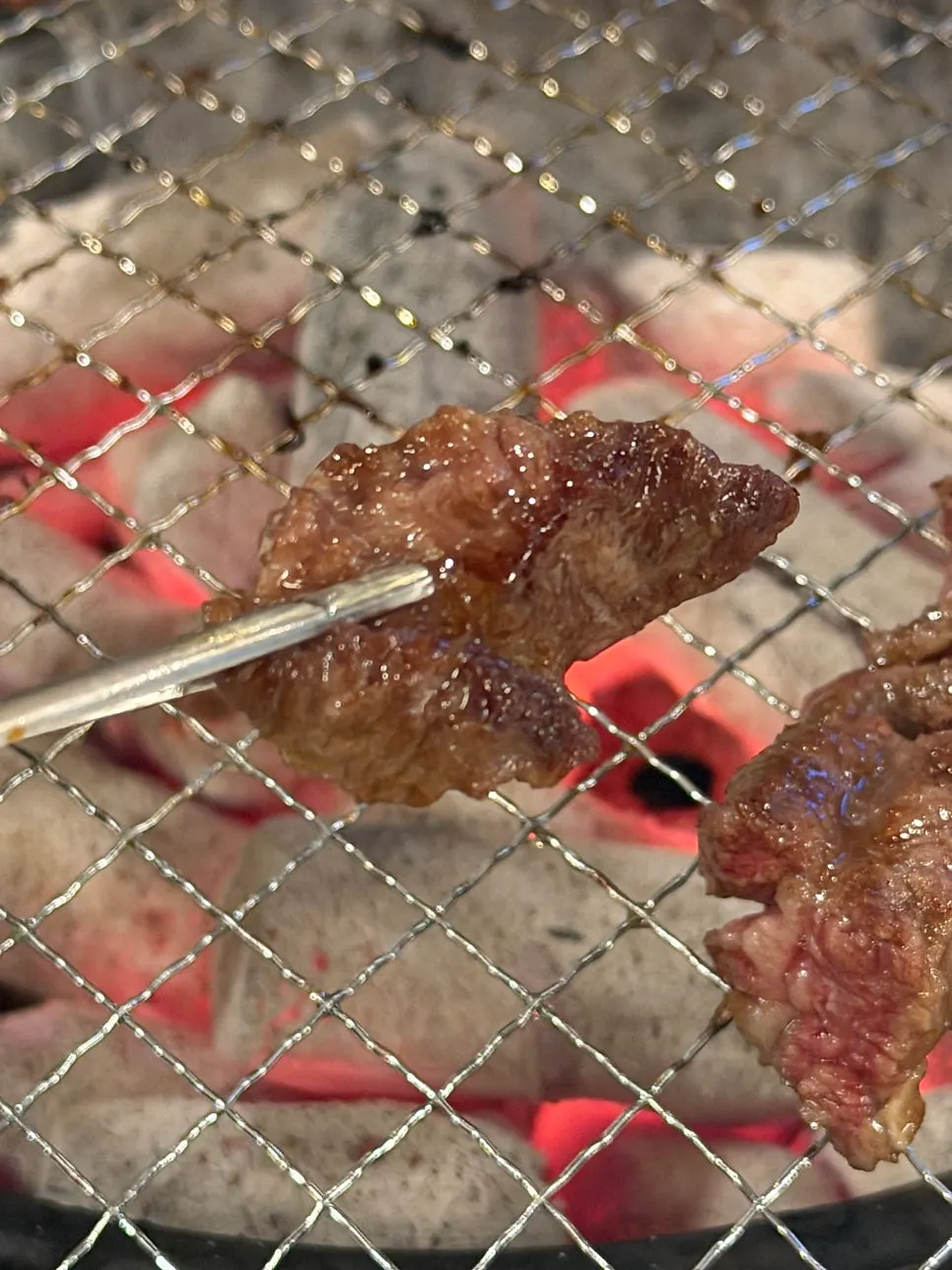 A piece of beef galbi cooked to keep the juices in