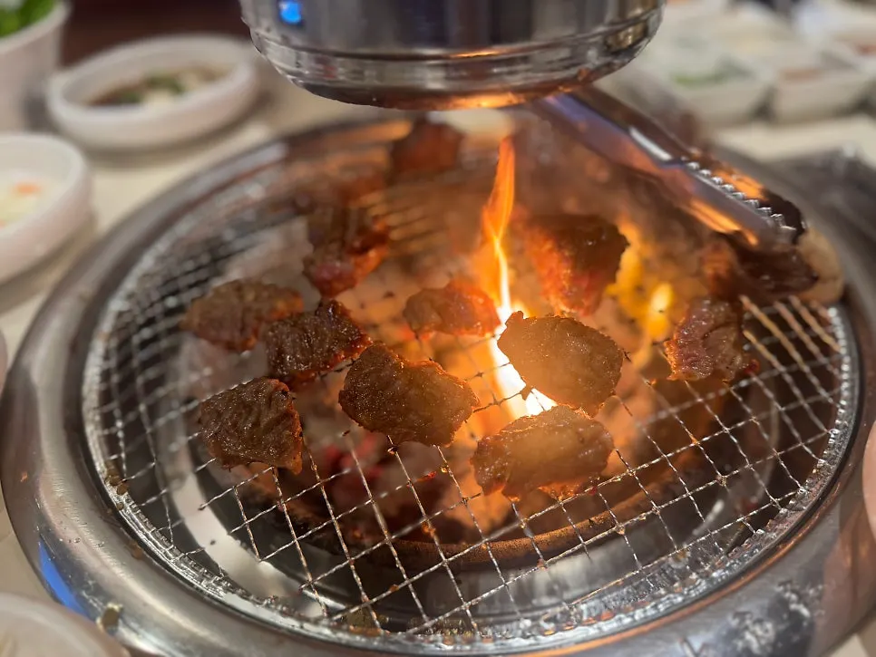 불향 입은 양념소갈비살 한 점