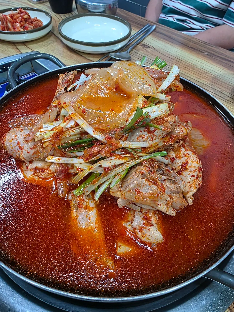 Medium dakbokkeumtang served at spice level 1