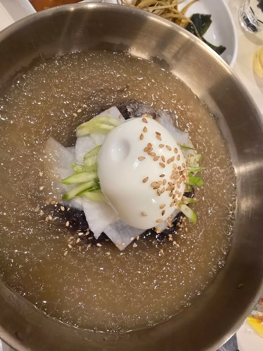 Mul naengmyeon ordered to finish the meal