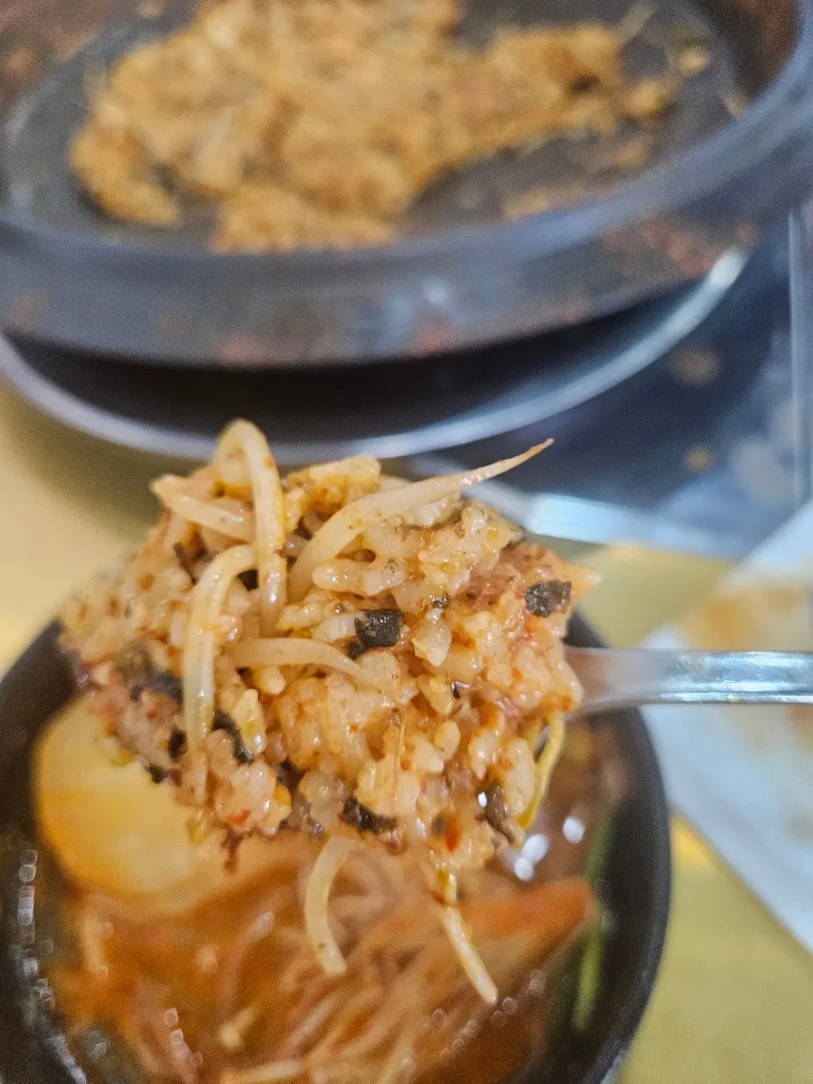 Finished gamjatang fried rice