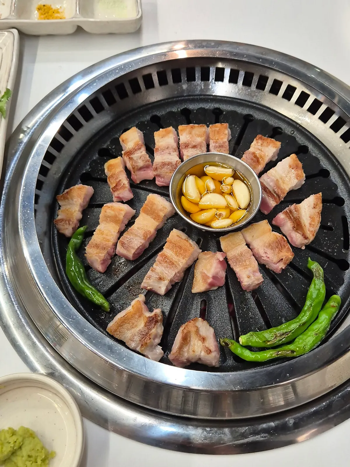 와사비·카레·깨소금 소금과 양파간장, 멜젓