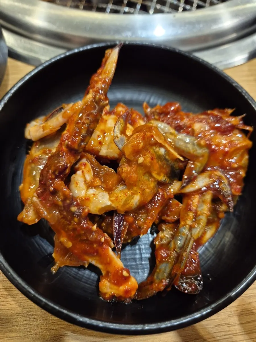 정원갈비 기본찬으로 나온 양념게장