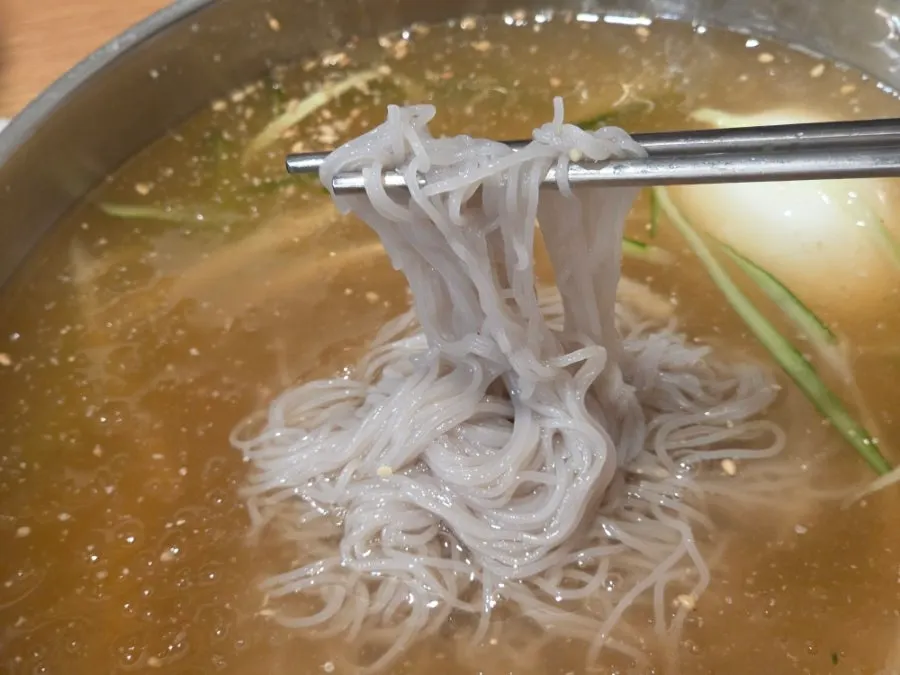 Mul naengmyeon ordered for dessert