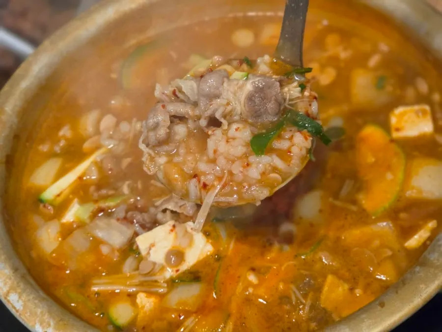 Cheoldol doenjang sulbap with beef brisket