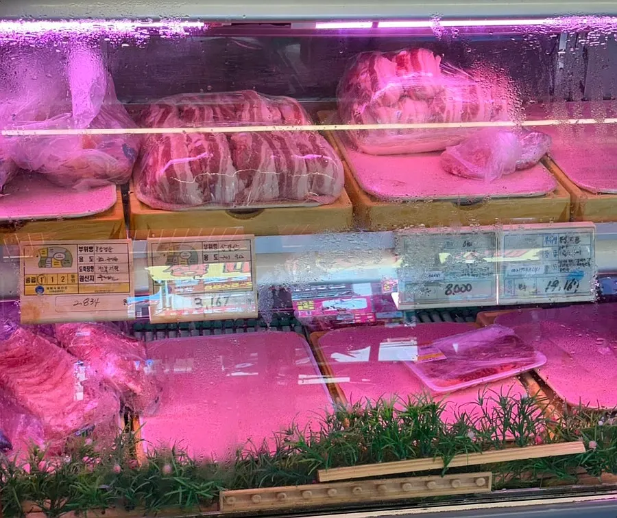 정육식당 메뉴판