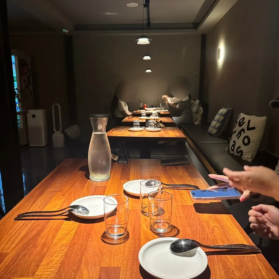 Adam's dinner seating area