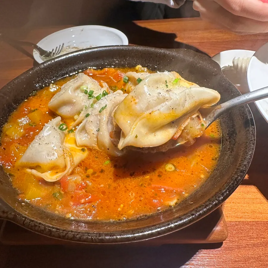 Mandu filled with shrimp