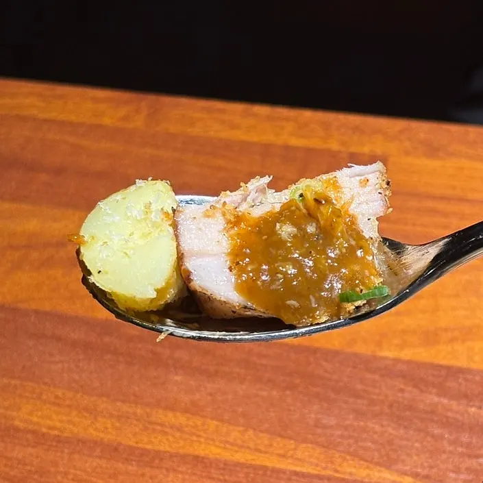 Pork belly steak with miso sauce